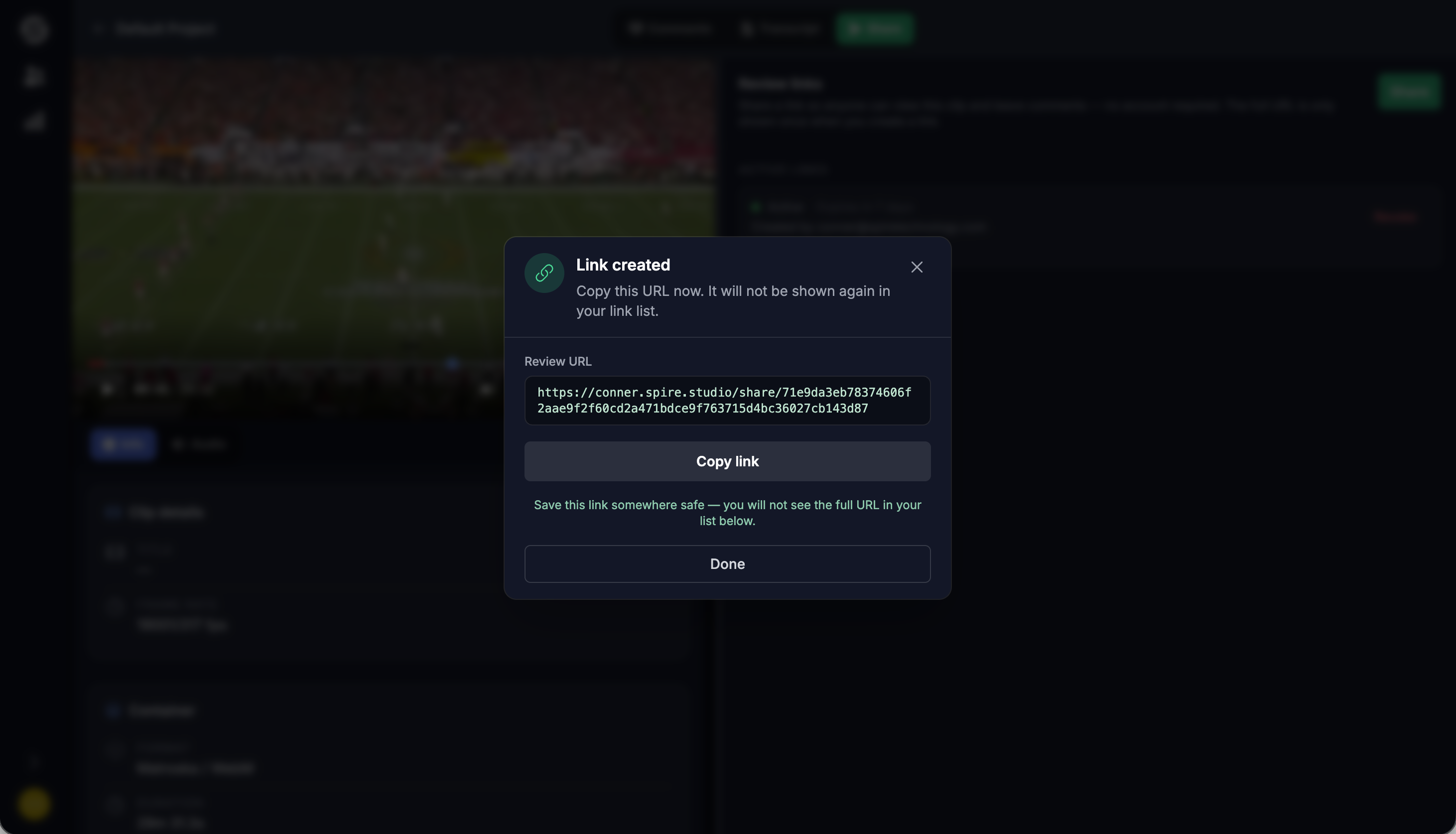 Spire Studio shared review or approval flow